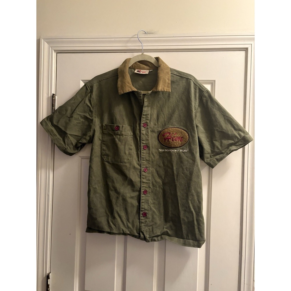 Engineered By Dre DENIM GREEN "HÍM" WORKSHIRT Size Medium Excellent Condition